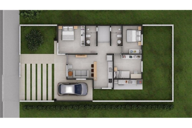 Imagem Casa com 3 Quartos à Venda, 101 m² em Bela Vista - Palhoça