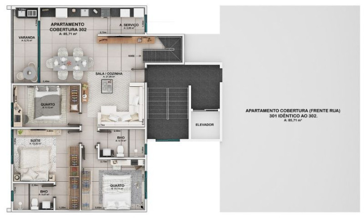 Imagem Apartamento com 3 Quartos à Venda, 85 m² em Jardim Belvedere - Volta Redonda