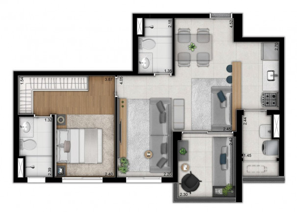 Imagem Apartamento com 2 Quartos à Venda, 64 m² em Vila Monte Alegre - São Paulo