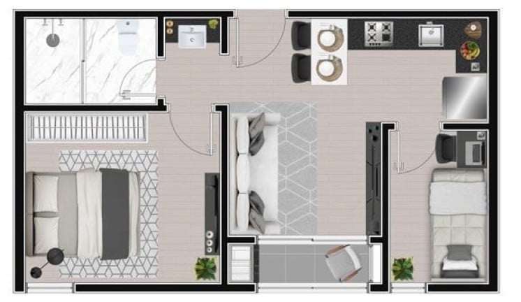 Imagem Apartamento com 3 Quartos à Venda, 47 m² em Cidade Industrial - Curitiba