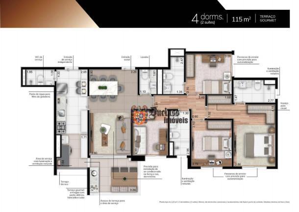 Imagem Apartamento com 4 Quartos à Venda, 115 m² em Anália Franco - São Paulo