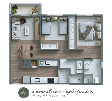 Imagem Apartamento com 2 Quartos à Venda, 72 m² em Centro - Nova Petrópolis