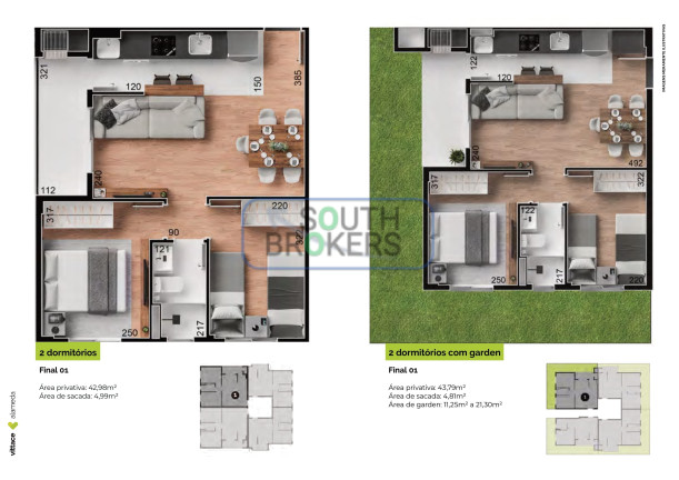 Imagem Apartamento com 3 Quartos à Venda, 55 m² em Ouro Fino - São José Dos Pinhais