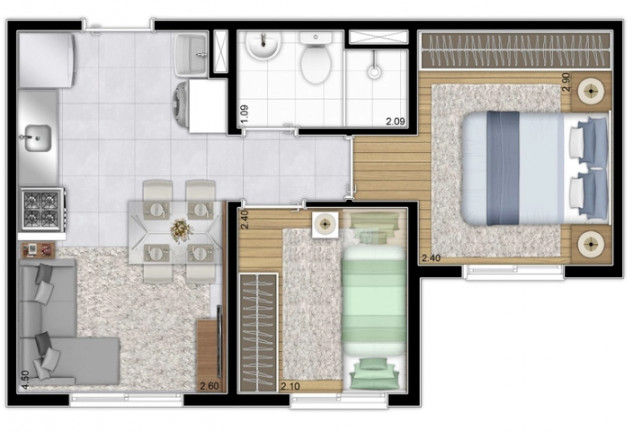 Imagem Apartamento com 2 Quartos à Venda, 32 m² em Jardim Celeste - São Paulo