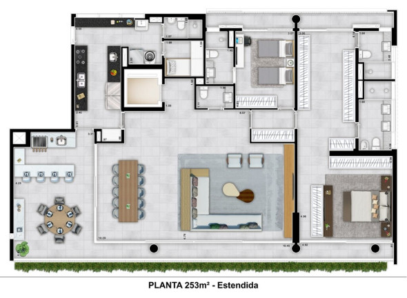 Apartamento com 3 Quartos à Venda, 252 m² em Cidade Jardim - São Paulo