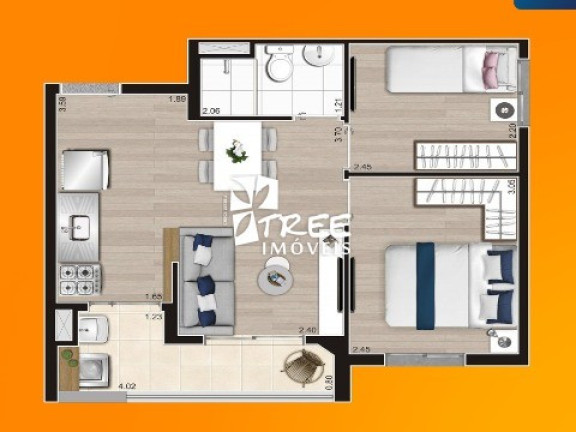 Apartamento com 2 Quartos à Venda, 43 m² em Jardim Arize - São Paulo