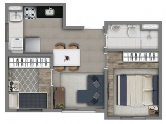 Imagem Apartamento com 2 Quartos à Venda, 49 m² em Socorro - São Paulo