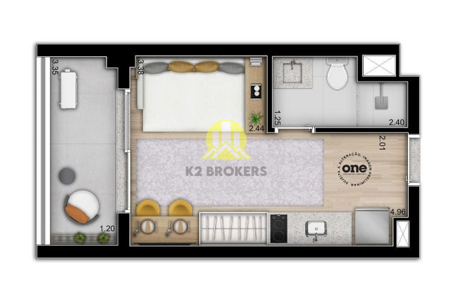 Apartamento com 1 Quarto à Venda, 25 m² em Consolação - São Paulo