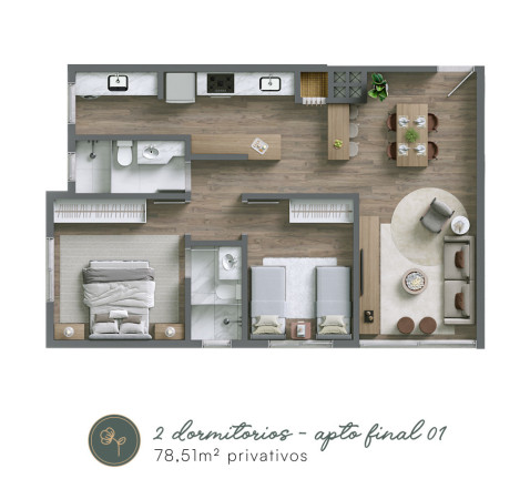 Imagem Apartamento com 1 Quarto à Venda, 59 m² em Centro - Nova Petrópolis