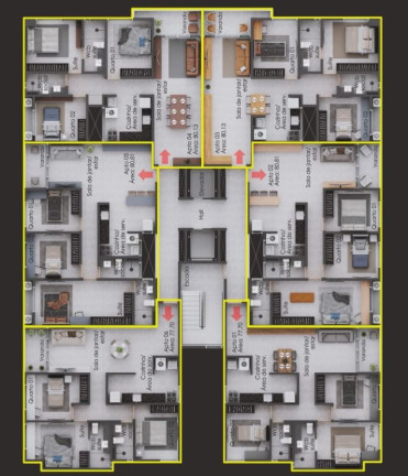 Apartamento com 3 Quartos à Venda, 77 m² em Poço - Cabedelo