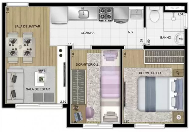 Imagem Apartamento com 2 Quartos à Venda, 34 m² em Jardim Pedra Branca - São Paulo