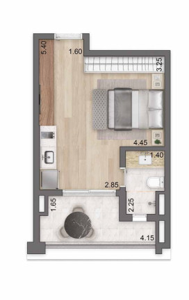 Imagem Apartamento com 1 Quarto à Venda, 42 m² em Moema - São Paulo