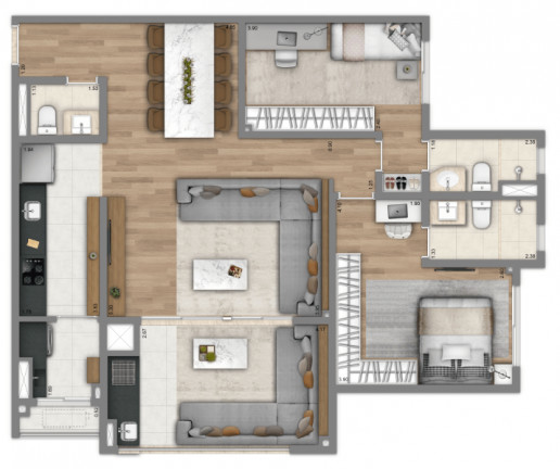 Imagem Apartamento com 3 Quartos à Venda, 96 m² em Jardim Itamarati - Campinas