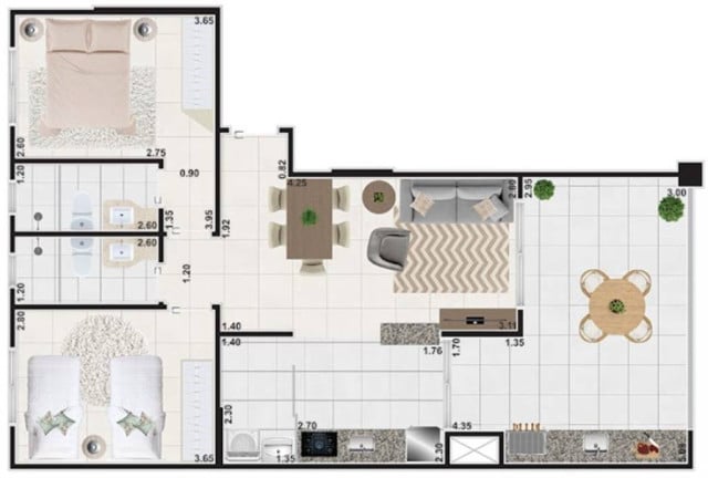 Imagem Apartamento com 2 Quartos à Venda, 80 m² em Jardim Virginia - Guaruja