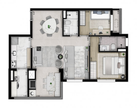 Imagem Apartamento com 3 Quartos à Venda, 78 m² em Vila Monte Alegre - São Paulo