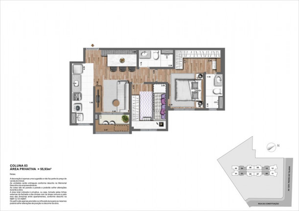 Imagem Apartamento com 2 Quartos à Venda, 54 m² em Bonfim - Campinas
