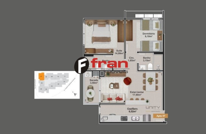 Imagem Apartamento com 2 Quartos à Venda, 43 m² em Estreito - Florianópolis