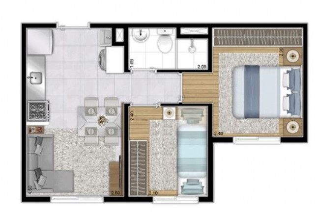 Imagem Apartamento com 2 Quartos à Venda, 32 m² em Santo Amaro - São Paulo