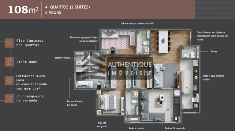 Imagem Apartamento com 3 Quartos à Venda, 93 m² em Chácara Santo Antônio - São Paulo