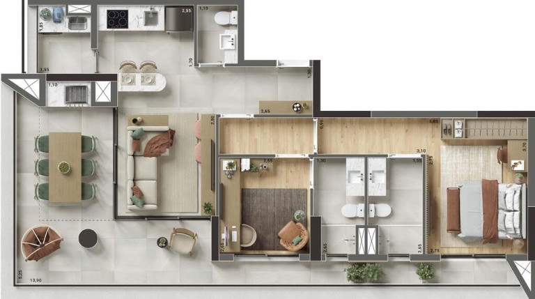 Apartamento com 2 Quartos à Venda, 73 m² em Ibirapuera - São Paulo