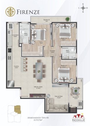 Imagem Apartamento com 3 Quartos à Venda, 212 m² em Costa E Silva - Joinville