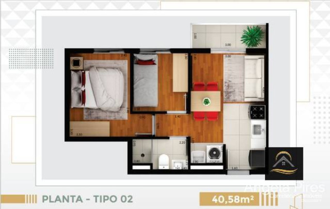 Apartamento com 2 Quartos à Venda, 40 m² em Jaraguá - São Paulo