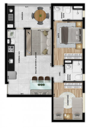 Imagem Apartamento com 2 Quartos à Venda, 63 m² em Quintaúna - Osasco