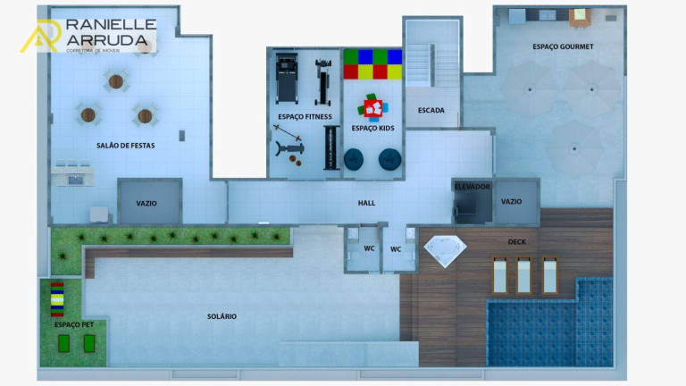 Apartamento com 3 Quartos à Venda, 63 m² em Poço - Cabedelo