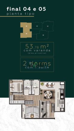 Imagem Apartamento com 3 Quartos à Venda, 48 m² em Capão Raso - Curitiba