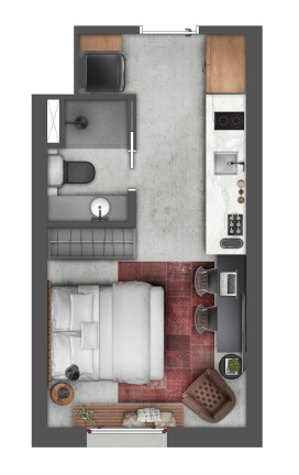 Imagem Apartamento com 1 Quarto à Venda, 20 m² em Floresta - Porto Alegre