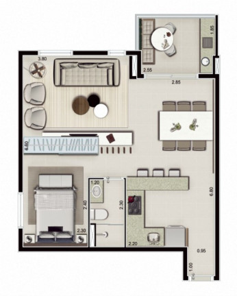 Imagem Apartamento com 1 Quarto à Venda, 36 m² em Rudge Ramos - São Bernardo Do Campo
