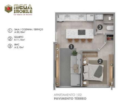 Imagem Apartamento com 1 Quarto à Venda, 55 m² em Ingleses - Florianópolis
