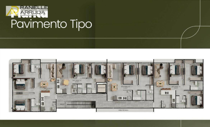 Imagem Apartamento com 2 Quartos à Venda, 45 m² em Bessa - João Pessoa