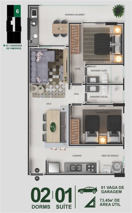 Imagem Apartamento com 2 Quartos à Venda, 73 m² em Centro - Itanhaem