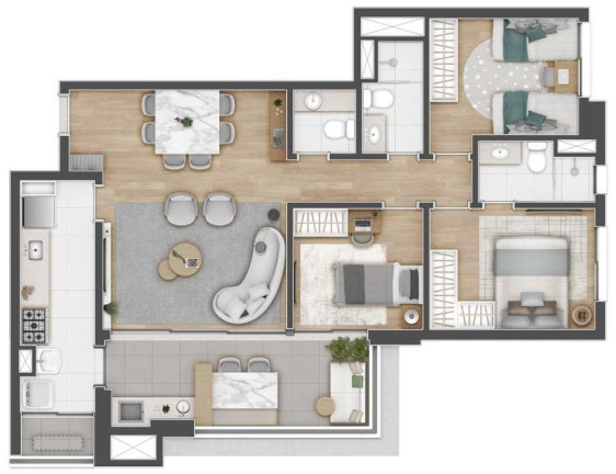 Imagem Apartamento com 4 Quartos à Venda, 274 m² em Vila São Francisco - São Paulo