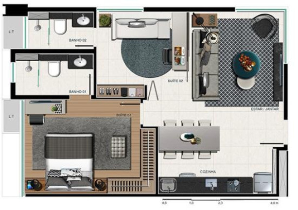 Imagem Apartamento com 1 Quarto à Venda, 48 m² em Lourdes - Belo Horizonte