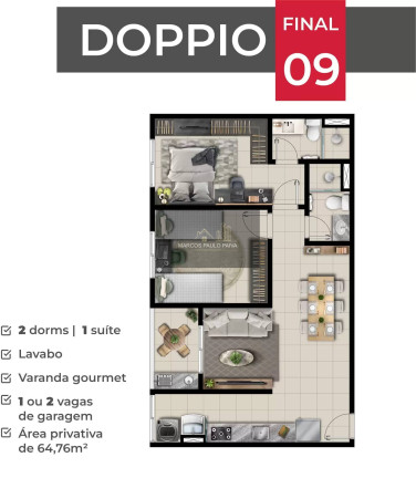 Imagem Apartamento com 2 Quartos à Venda, 64 m² em Atibaia Jardim - Atibaia