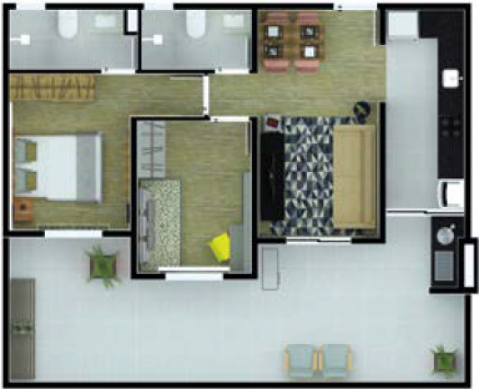 Imagem Apartamento com 2 Quartos à Venda, 52 m² em Chácara Bela Vista - Sumaré