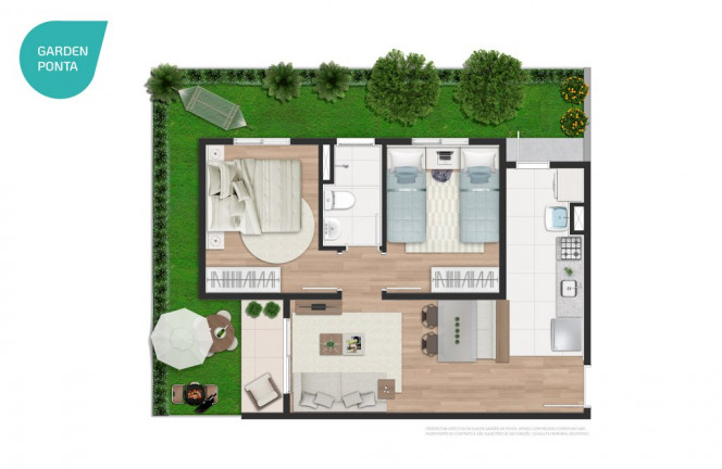 Imagem Apartamento com 2 Quartos à Venda, 46 m² em Jardim Barro Branco - Cotia