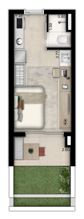 Imagem Apartamento com 1 Quarto à Venda, 19 m² em Moema - São Paulo