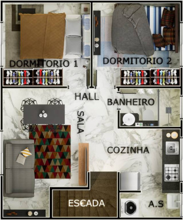 Imagem Casa de Condomínio com 2 Quartos à Venda, 48 m² em Caiçara - Praia Grande