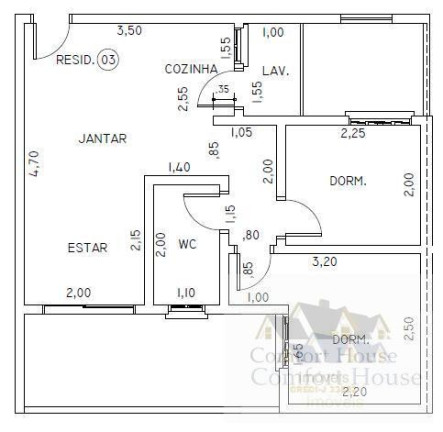 Apartamento com 2 Quartos à Venda, 43 m² em Vila Tibiriçá - Santo André