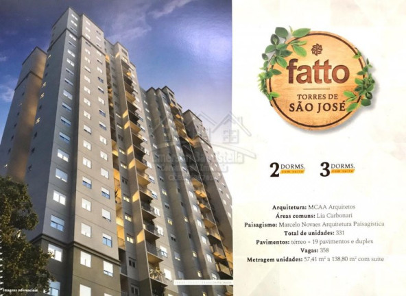 Apartamento com 2 Quartos à Venda, 57 m² em Jardim Torres São José - Jundiaí