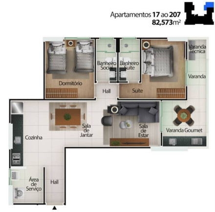 Imagem Apartamento com 2 Quartos à Venda, 100 m² em Centro - Mongagua