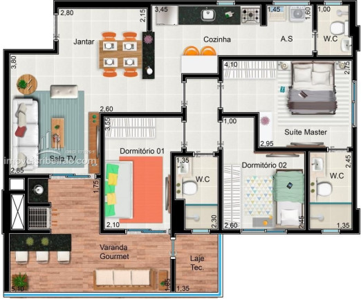 Imagem Apartamento com 3 Quartos à Venda, 93 m² em Jardim Botânico - Ribeirão Preto