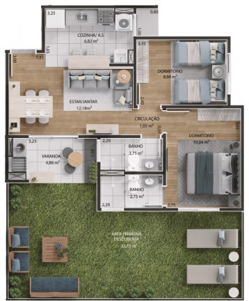 Imagem Apartamento com 1 Quarto à Venda, 55 m² em Jardim Do Bosque - Hortolândia