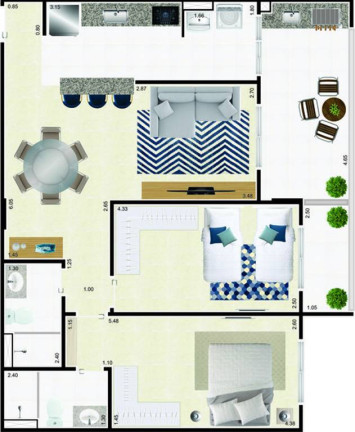 Imagem Apartamento com 2 Quartos à Venda, 83 m² em Caiçara - Praia Grande