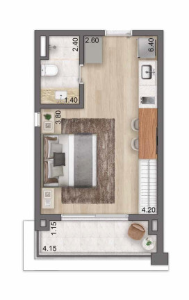 Imagem Apartamento com 1 Quarto à Venda, 38 m² em Moema - São Paulo