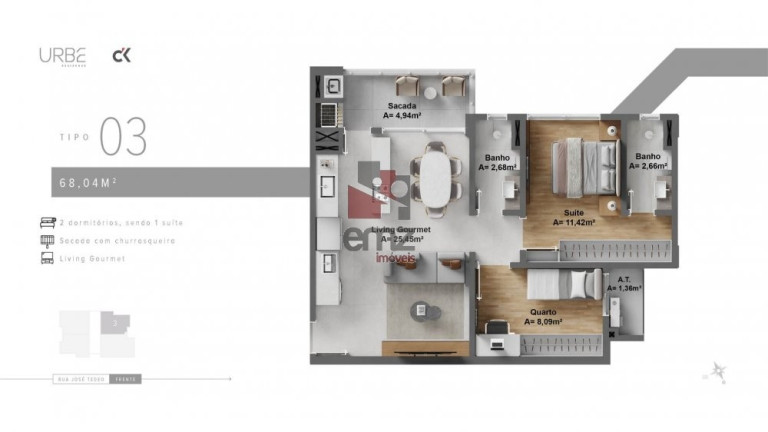 Imagem Apartamento com 2 Quartos à Venda, 68 m² em São Judas - Itajaí