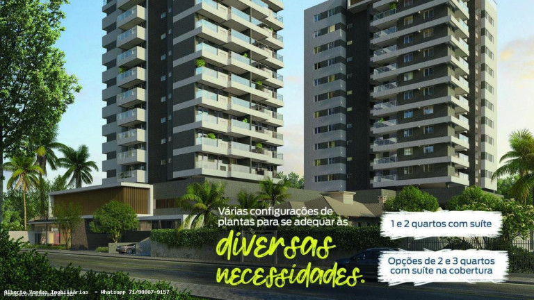 Imagem Apartamento com 2 Quartos à Venda, 63 m² em Itapuã - Salvador